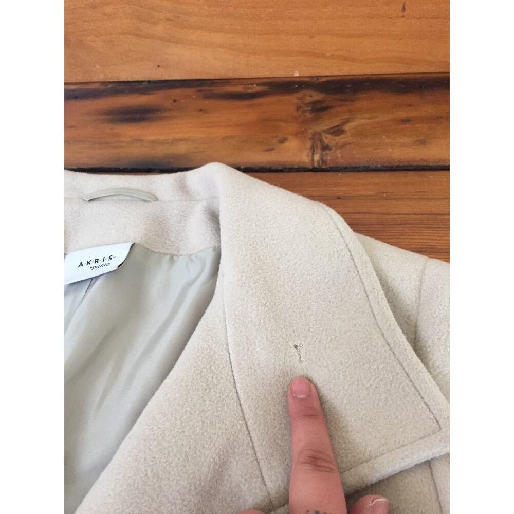 Akris Punto Wool Angora Single Breasted Belted Knee Length Peacoat Trench 6 38" - Picture 2 of 10